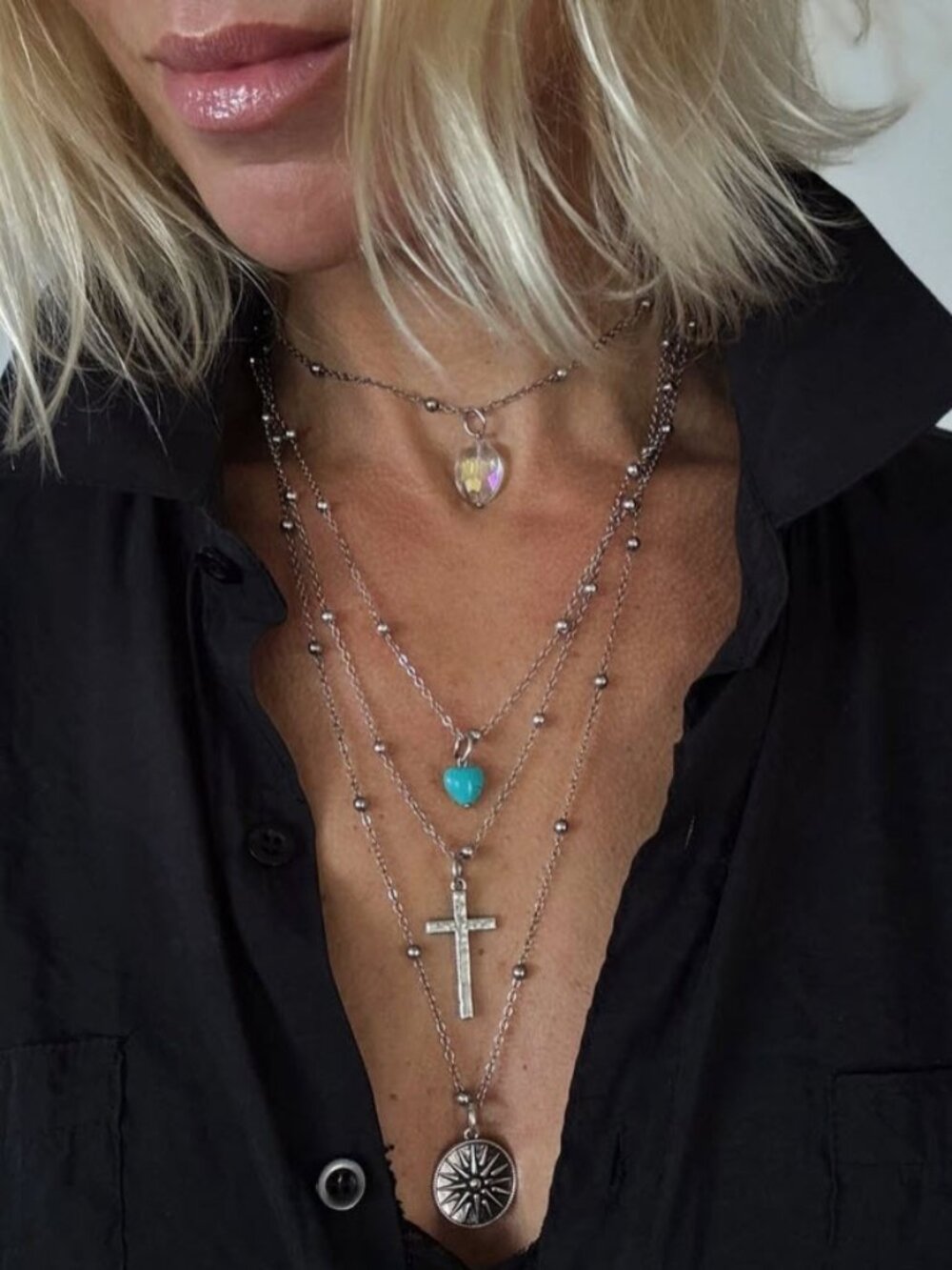 Katia Designs "This Too Shall Pass" Star Dainty Necklace Goldtone